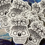 Skullflowers 2"sticker